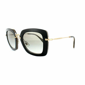 Miu Miu 0MU07OS-KAY0A7-52 Black Round SUNGLASSES 52mm Sunglasses