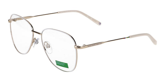Benetton BEO3072-467-54 eyeglasses in gold beige frame with clear lenses