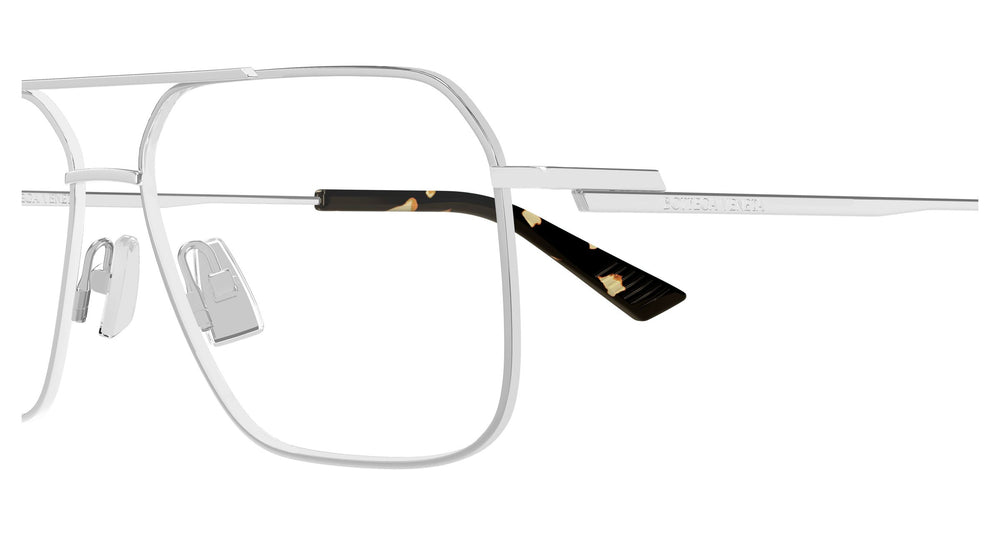 Bottega Veneta BV1384o-002 Silver Square Eyeglasses 58mm
