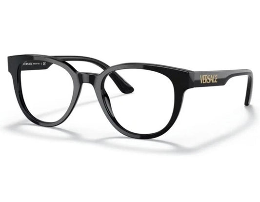 Versace 0VE3317-GB1-51 eyeglasses in glossy black frame with clear lenses
