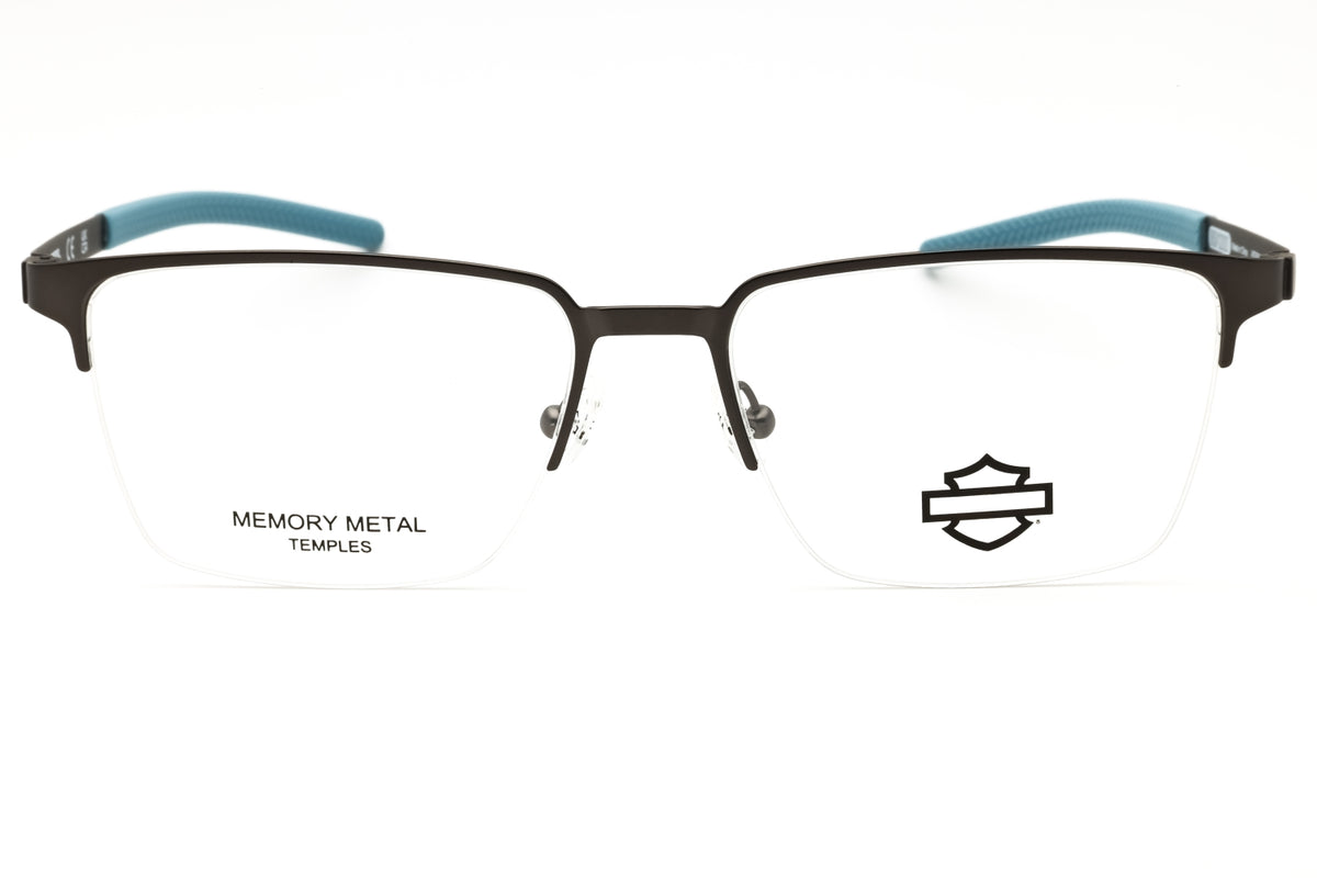 Harley Davidson HD50019-009 matte gunmetal Rectangular Eyeglasses 56mm Eyeglasses