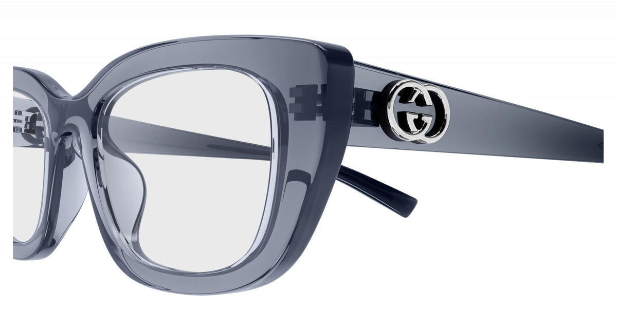 Gucci GG2027o-003 eyeglasses in grey frame with clear lenses
