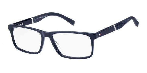 Tommy Hilfiger TH1909-PJP-56 Blue Rectangle Eyeglasses 56mm Eyeglasses