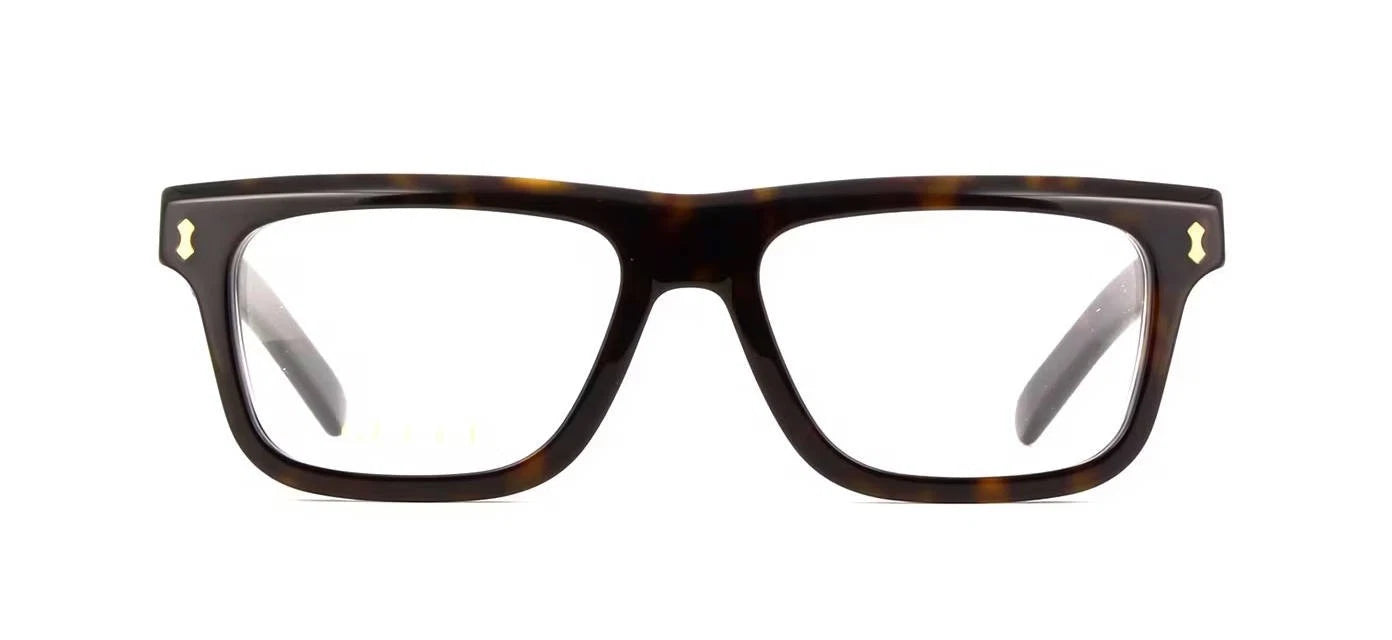 Gucci GG1525o-002-54 eyeglasses in havana frame with clear lenses
