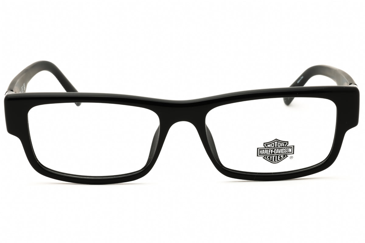 Harley Davidson HD50111-001 shiny black Rectangular Eyeglasses 54mm Eyeglasses