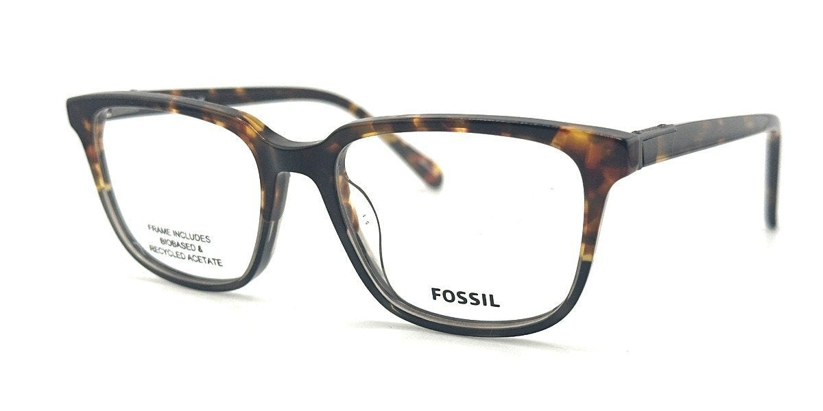 Fossil FOS-7173-AB8-51 HAVANA GREY Rectangle Eyeglasses 51mm Eyeglasses