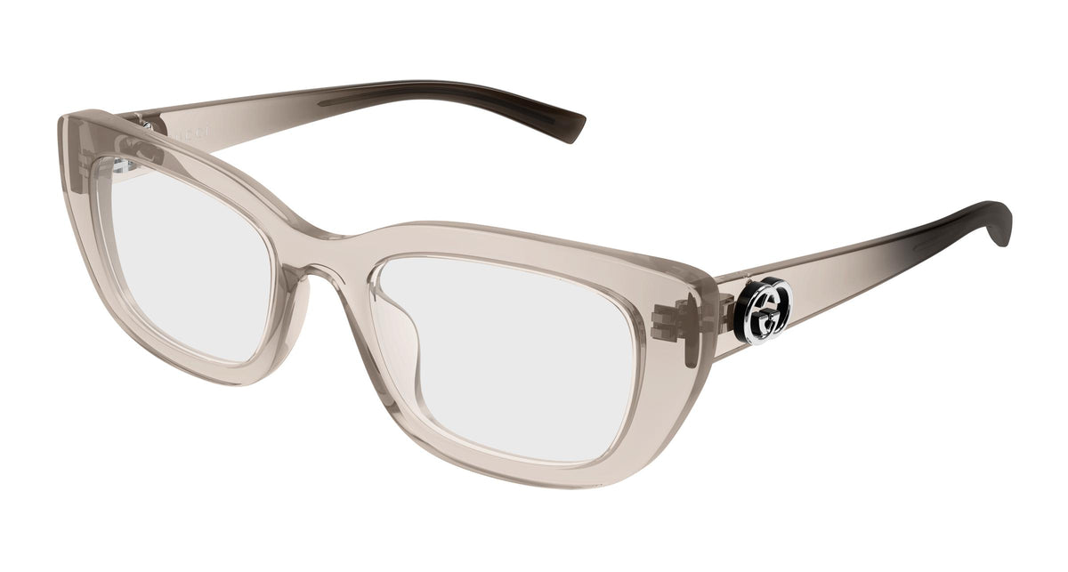 Gucci GG2027o-004 eyeglasses in brown frame with clear lenses