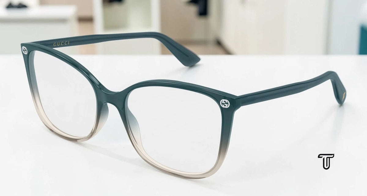 Gucci GG0026O-030 Grey Cat Eye Eyeglasses 53mm Eyeglasses