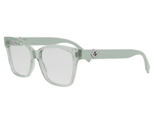 Fendi FE50117I-093-55 eyeglasses in green frame with clear lenses
