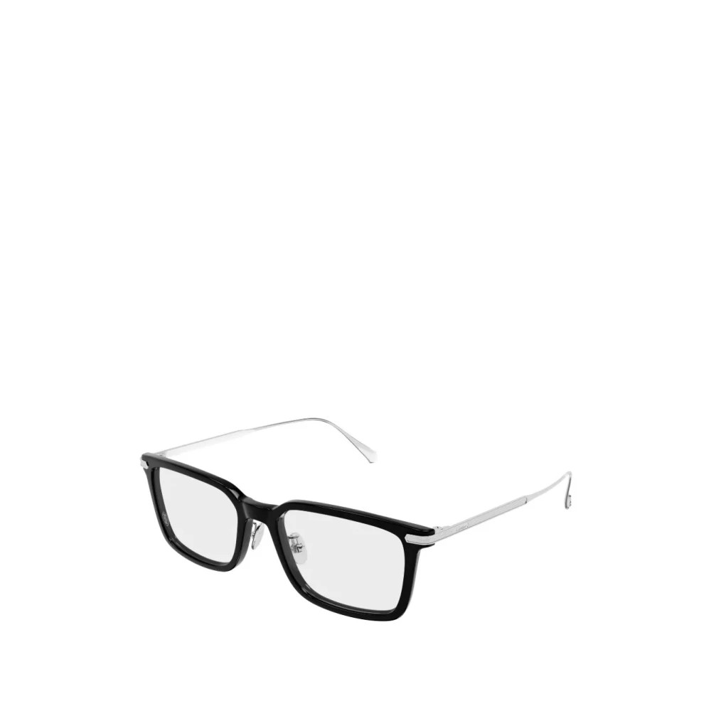 Cartier CT0629OA-002 Black Silver Rectangular Eyeglasses 54mm Eyeglasses