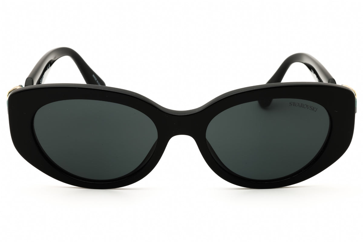 Swarovski SK6002-100187 shiny black Oval Sunglasses 53mm Sunglasses