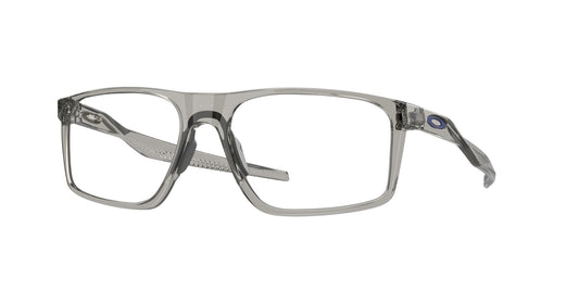 Oakley 0OX8183-818302 eyeglasses in satin grey smoke frame with clear lenses