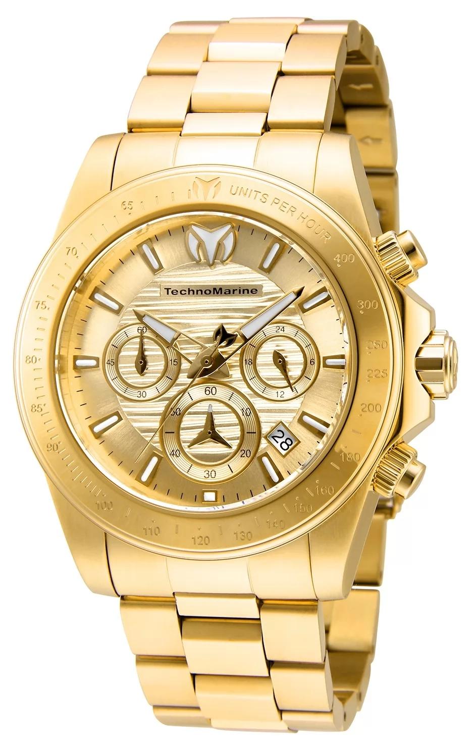 TechnoMarine TM-219004 TM-219004 Watch - Gold Dial Stainless Steel Band