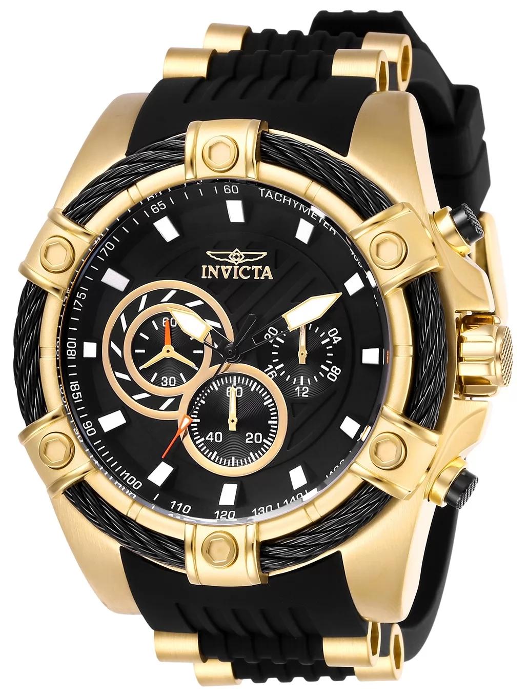 Invicta 26818 26818 Watch - Black Dial Polyurethane/Stainless Steel Band