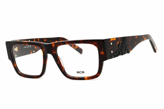MCM MW5013-052 eyeglasses in dark havana frame with clear demo lenses