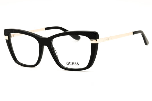 Guess GU50246-001 shiny black Cat eye Eyeglasses 54mm Eyeglasses