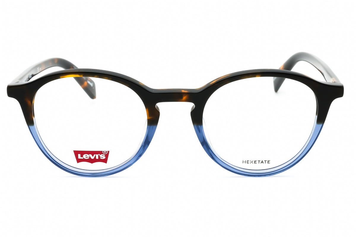 Levis LV 1036-0YF5 00 YELLOW BLUE HAVANA Round Eyeglasses 48mm