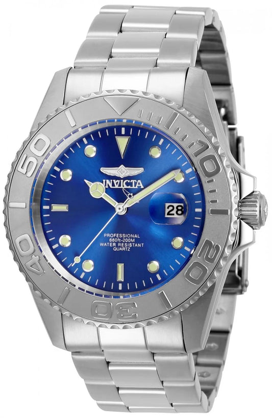 Invicta 29945 watch with blue dial and stainless steel band