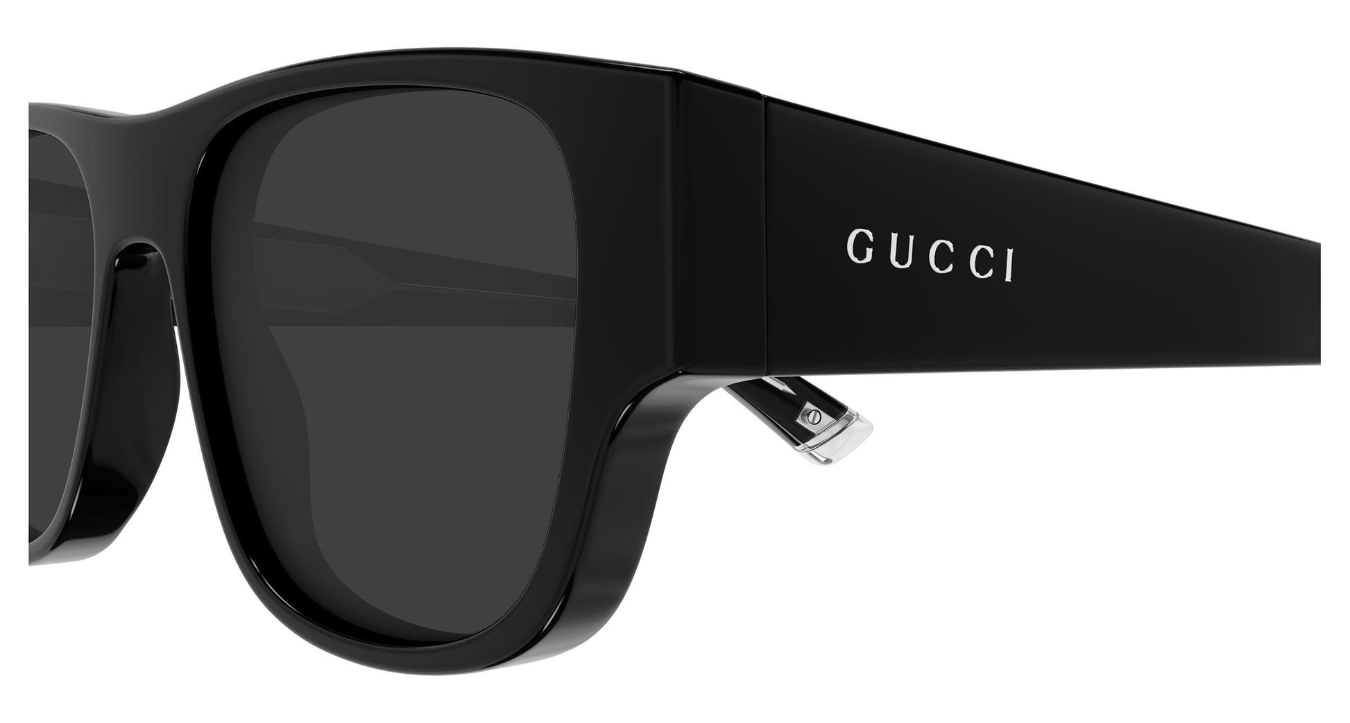 Gucci GG2075S-001 sunglasses in black frame with grey lenses