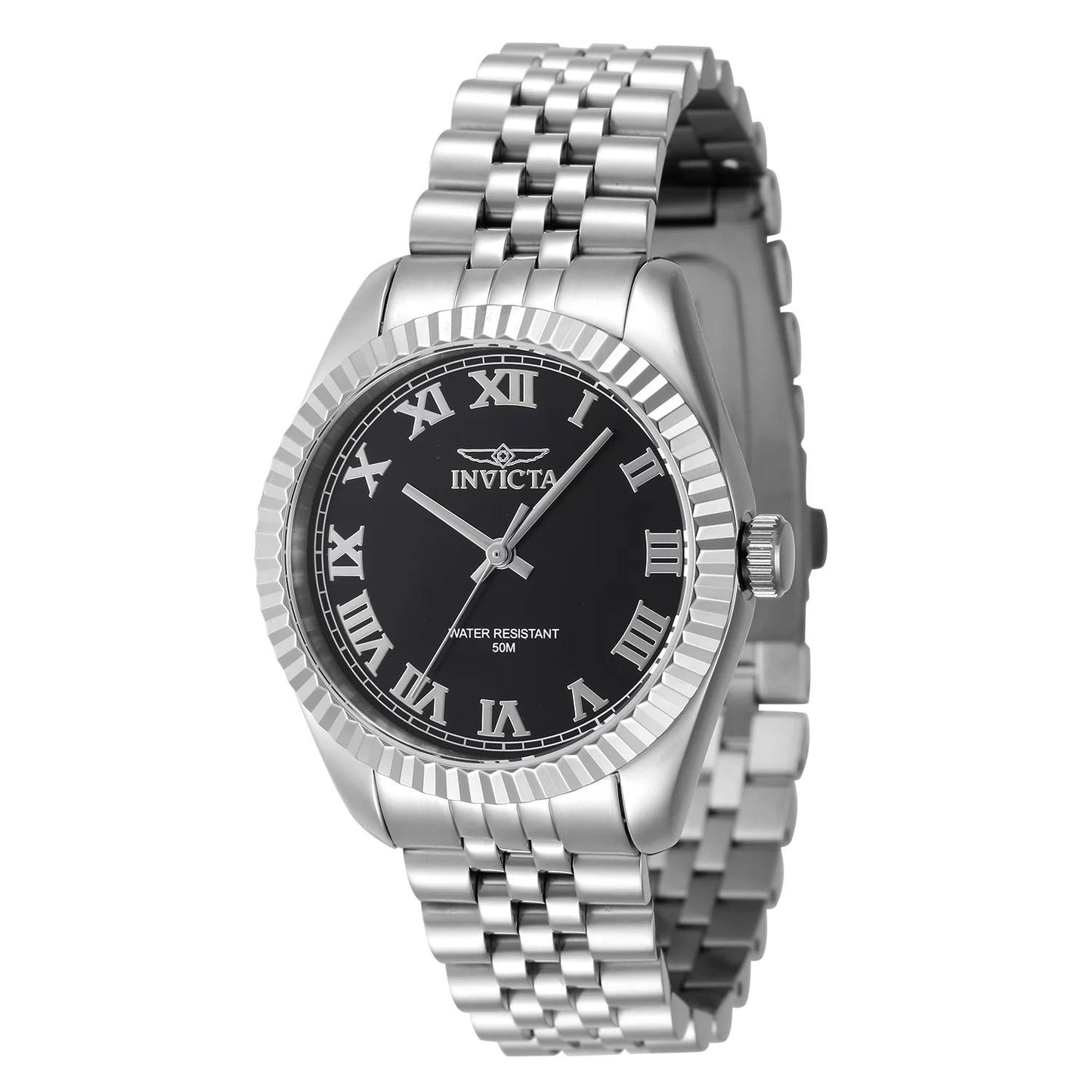 Invicta 47408 47408 Watch - Black Dial Stainless Steel Band