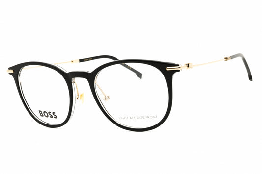Hugo Boss BOSS 1483-02M2 00 eyeglasses in blk gold b frame with clear demo lenses
