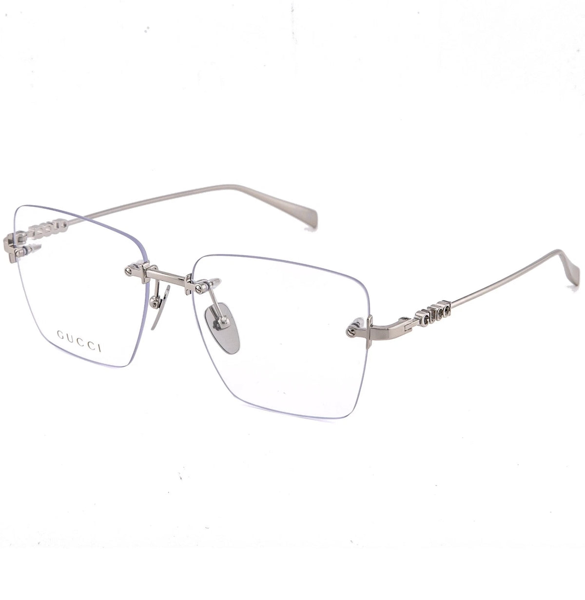 Gucci GG1938O-002 Silver Rectangular Eyeglasses 54mm Eyeglasses