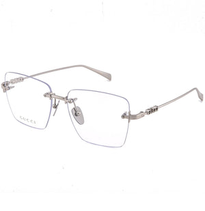 Gucci GG1938O-002 Silver Rectangular Eyeglasses 54mm
