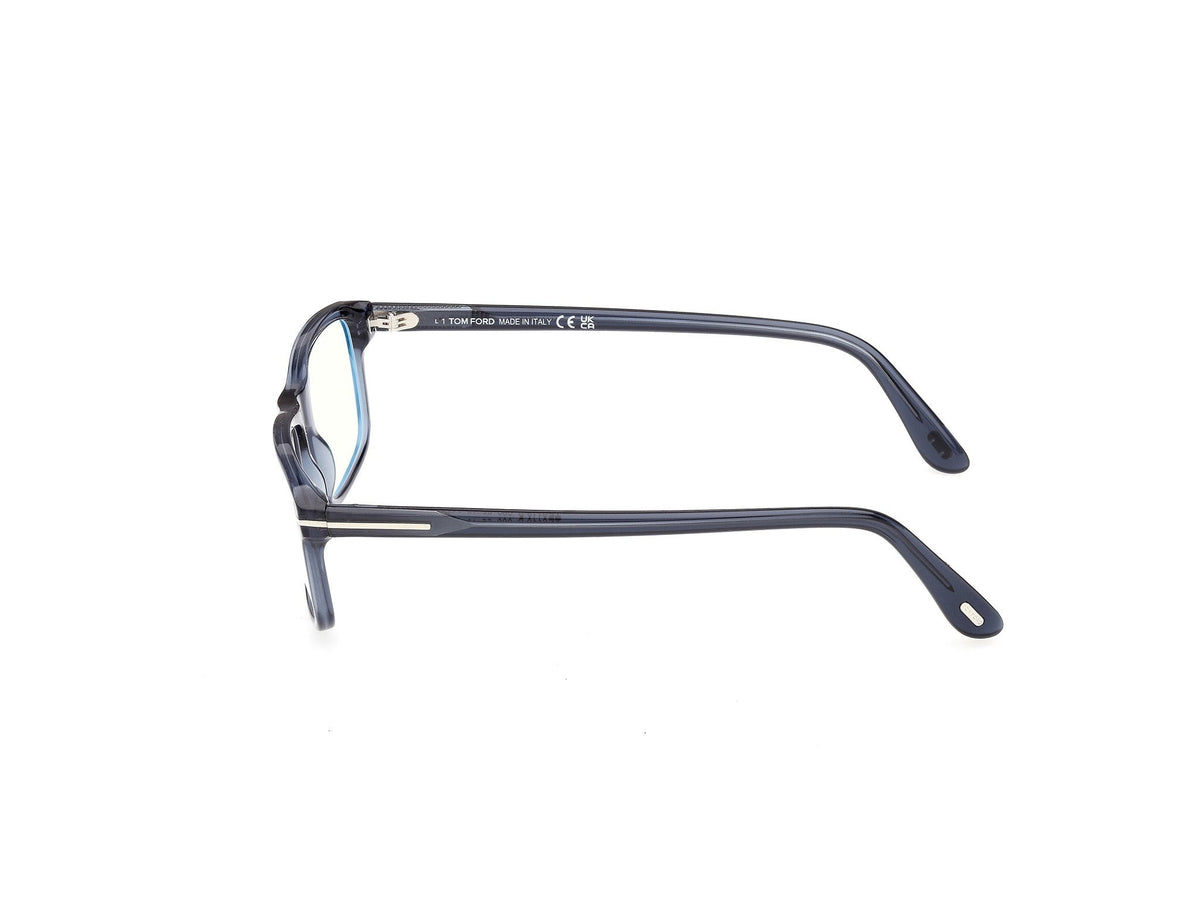 Tom Ford FT6119-B-55090-55 Shiny Blue Rectangular  55mm Eyeglasses