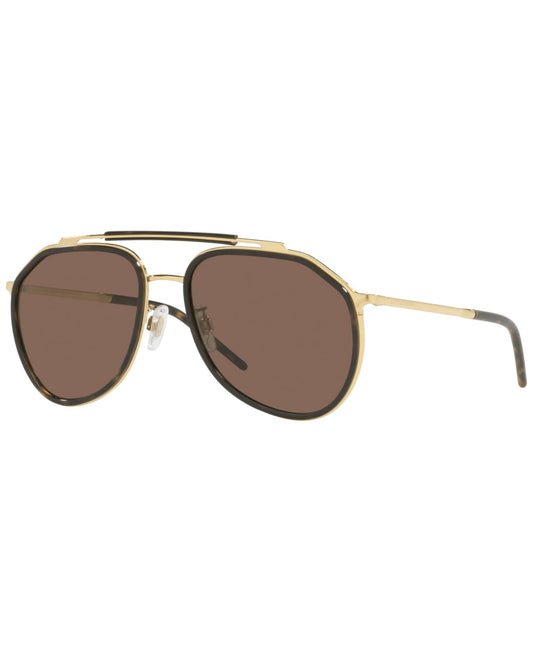 Dolce Gabbana 0DG2277-02-73-57 Gold/Havana Cat Eye SUNGLASSES 0mm Sunglasses