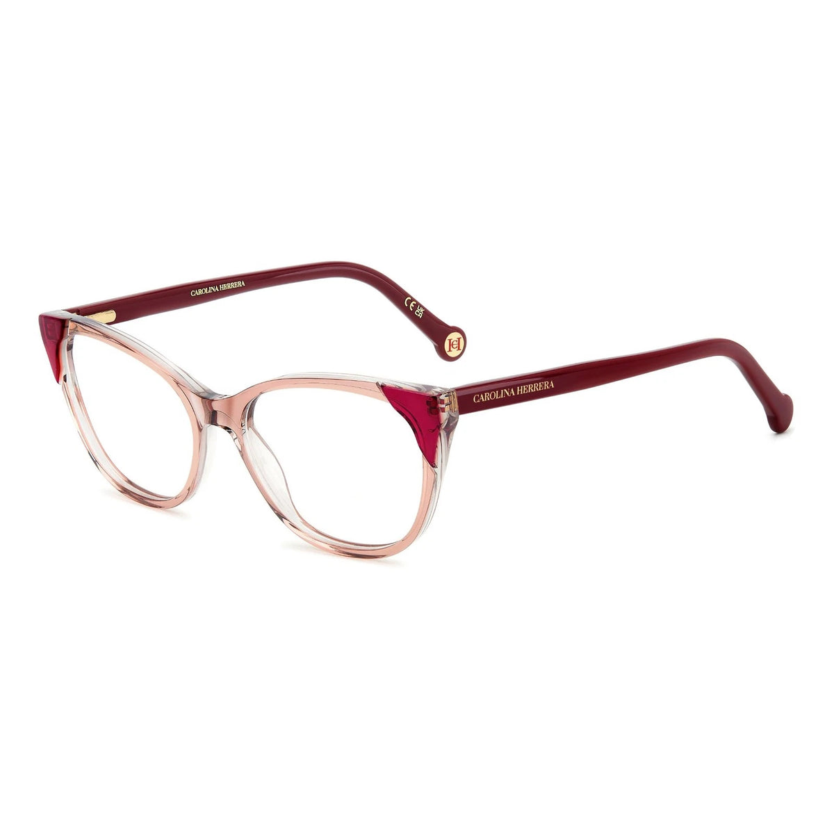 Carolina Herrera HER-0283 35J Red Rectangle Eyeglasses 53mm Eyeglasses