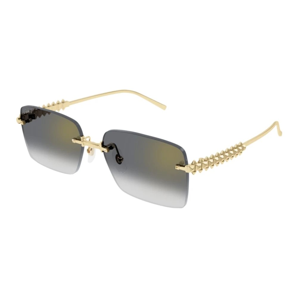 Cartier CT0545S-001 Gold Gold Grey Rectangular Sunglasses 58mm Sunglasses