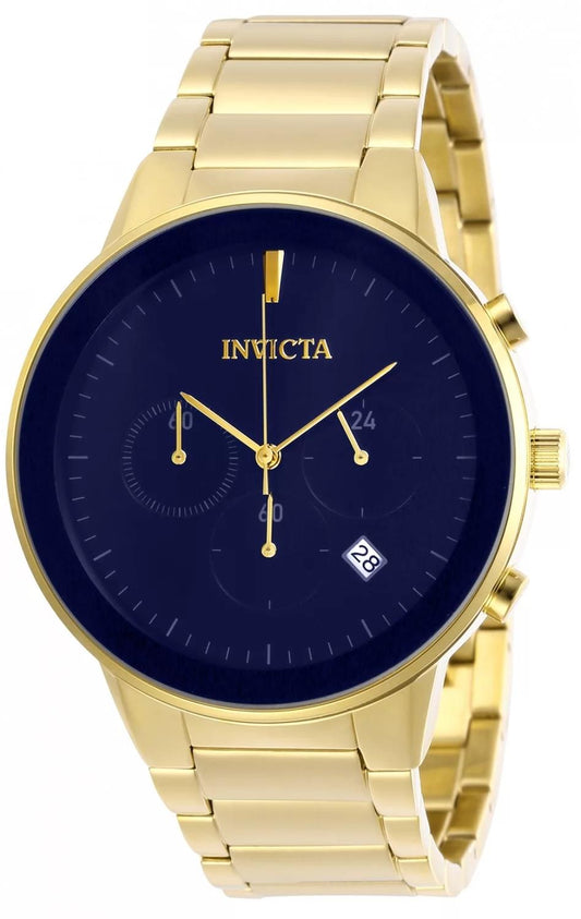 Invicta 29482 watch with blue dial and stainless steel band