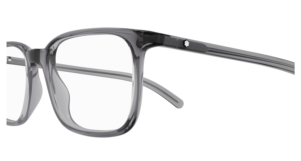 Mont Blanc MB0328o-002 Grey Square Eyeglasses 54mm Eyeglasses