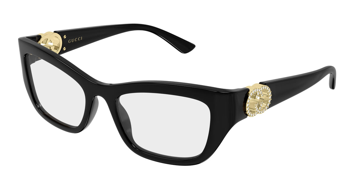 Gucci GG2125o-003 eyeglasses in black frame with clear lenses