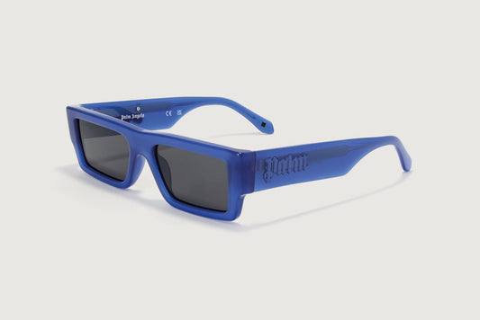 Palm Angels PA1034450754 Shiny Blue Rectangular Sunglasses 54mm