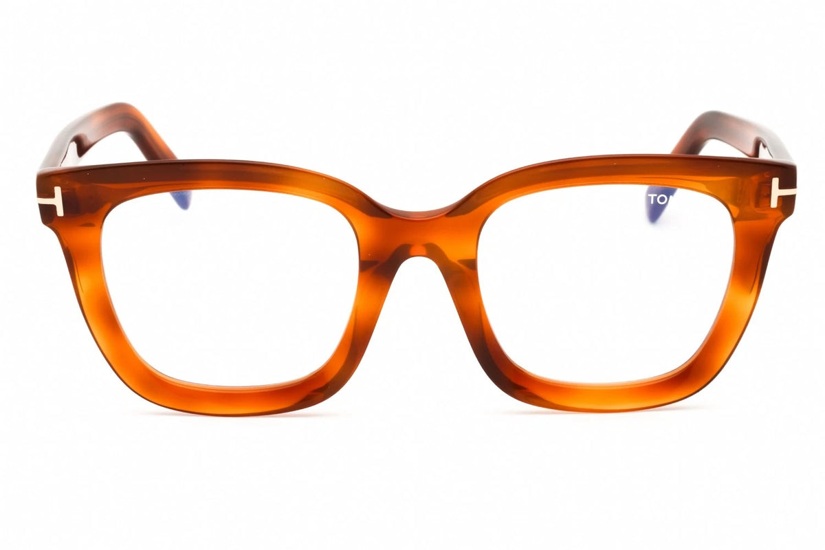 Tom Ford FT5880-B 053 Brown Rectangle Eyeglasses 51mm Eyeglasses