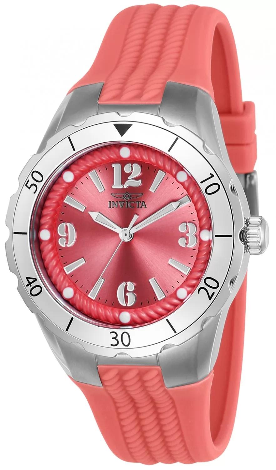 Invicta 24122 24122 Watch - Pink Dial Stainless Steel Band