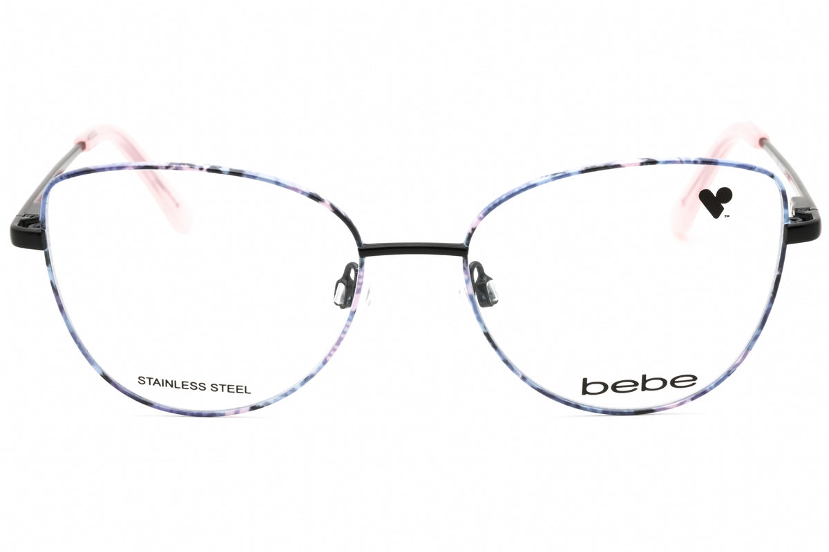 Bebe BB5207-001 JET FLORAL Cat eye Eyeglasses 51mm Eyeglasses