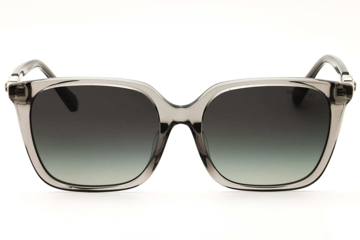 Swarovski SK6053D-106211 Transparent Grey Rectangular Sunglasses 55mm Sunglasses