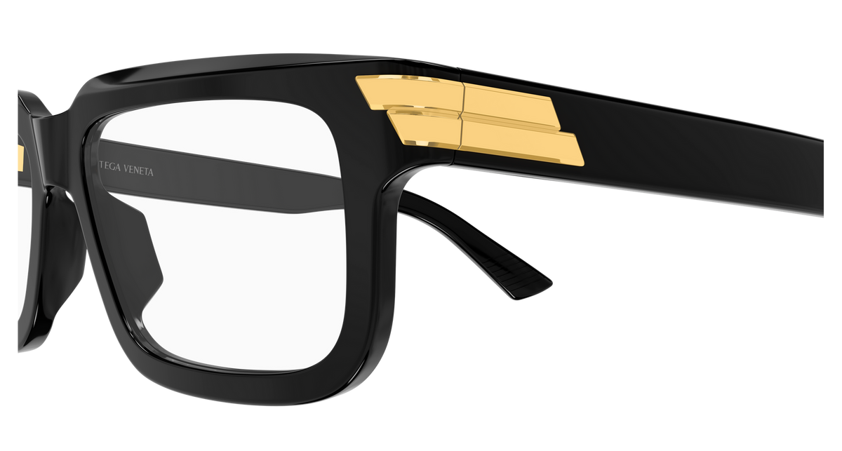 Bottega Veneta BV1490O-011-52 Black Rectangular  52mm Eyeglasses