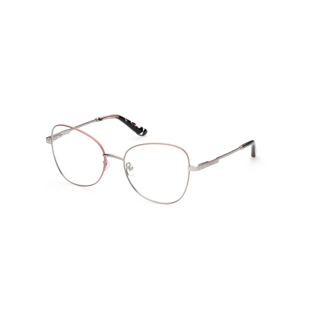 Guess GU2850-006-57 eyeglasses in shiny dark nickeltin frame with clear lenses