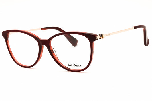 Max Mara MM5078-71 eyeglasses in bordeaux frame with clear demo lenses
