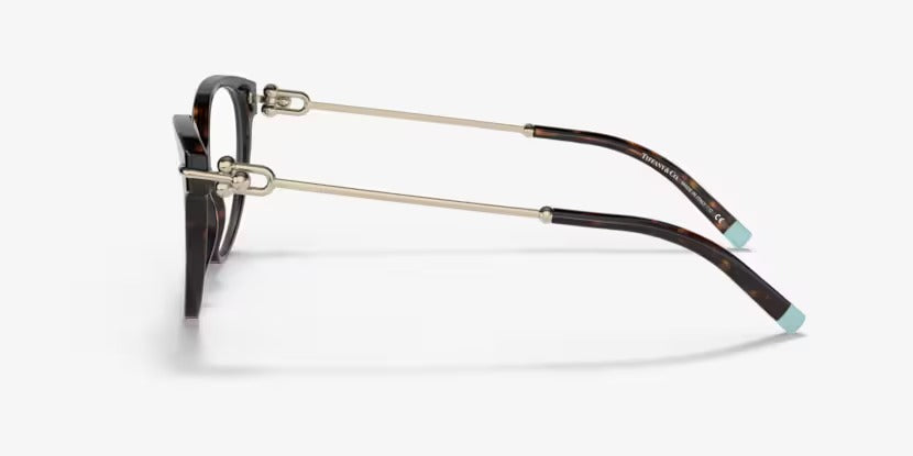 Tiffany 0TF2217-8015-53 eyeglasses in habana frame with clear lenses