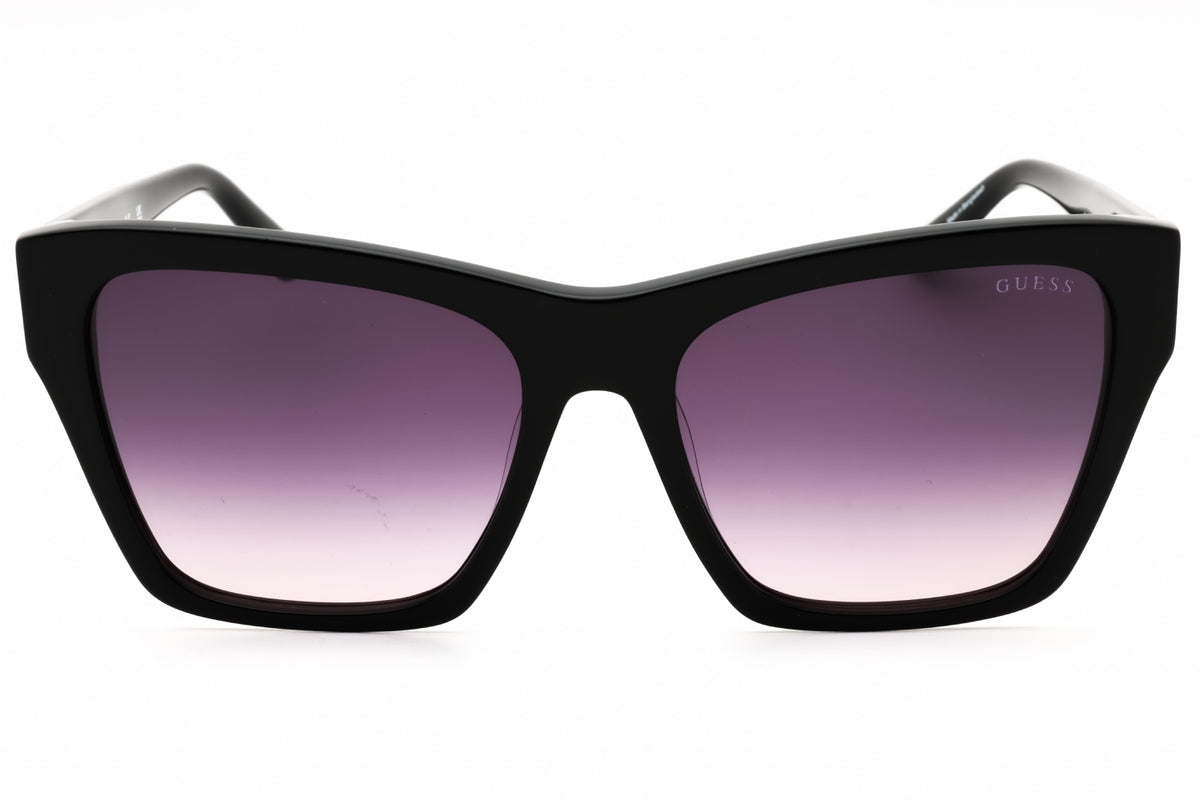 Guess GU00113-01B shiny black Cat eye Sunglasses 55mm Sunglasses