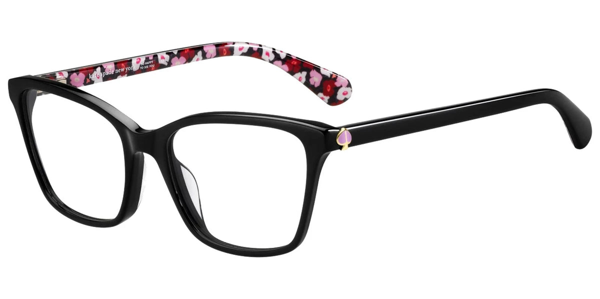 Kate Spade CAILYE 7J2 Black Rectangle Eyeglasses 53mm Eyeglasses