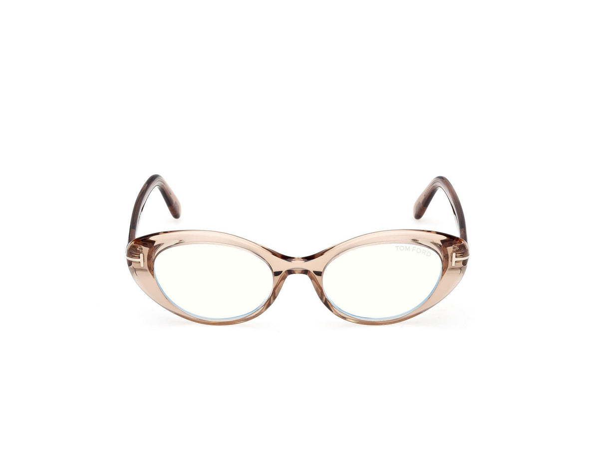 Tom Ford FT6092-B-50045-50 Shiny Light Brown Oval  50mm Eyeglasses