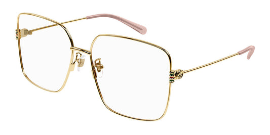 Gucci GG1284OA-001-60 eyeglasses in gold frame with clear lenses