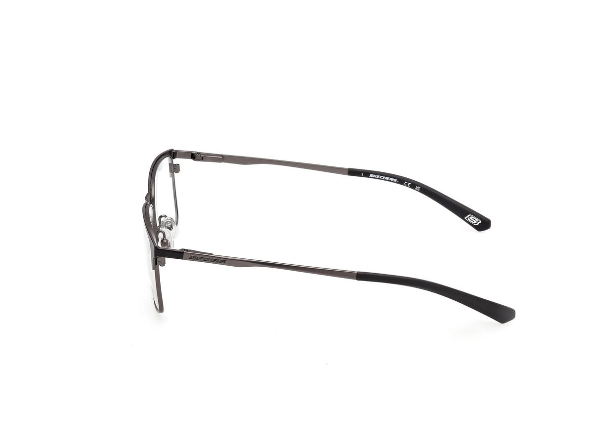 Skechers SE50110-002-54 eyeglasses in matte black frame with clear lenses