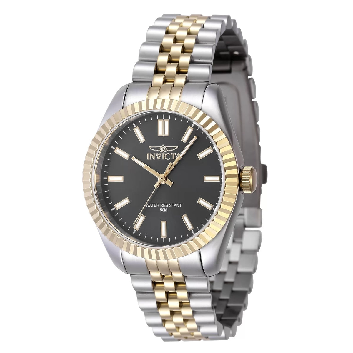 Invicta 47499 Quartz Watch Black Dial Stainless Steel 36mm Lady