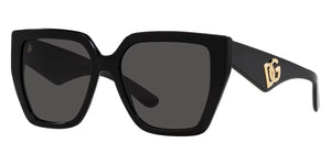 Dolce Gabbana 0DG4438-501-87-55 Black Round Sunglasses